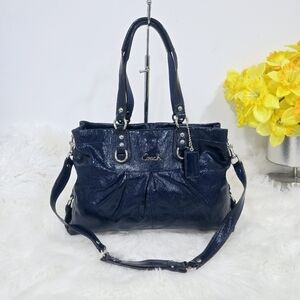 Coach Ashley Patent blue Leather Carryall